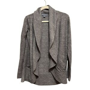Barefoot Dreams Cozy Chic Lite gray‎ open cardigan sweater women's XS/S gray
